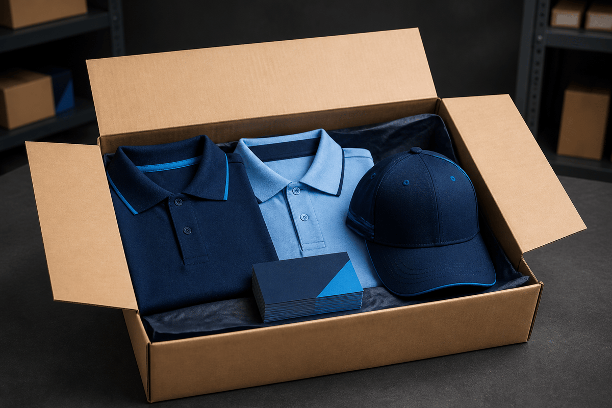 Open Road branded gear packed and ready to ship